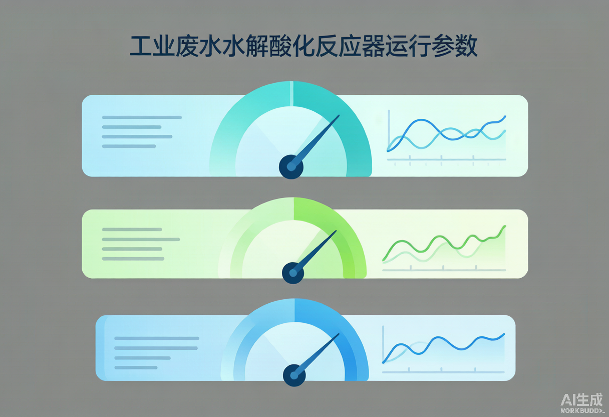 水解酸化运行控制窗口：HRT、上升流速、ORP、pH 区间示意