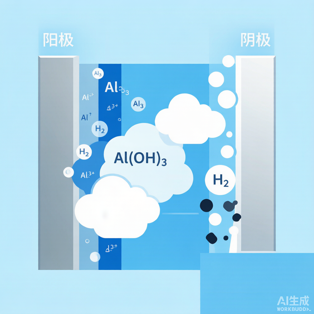 电絮凝反应机理示意图