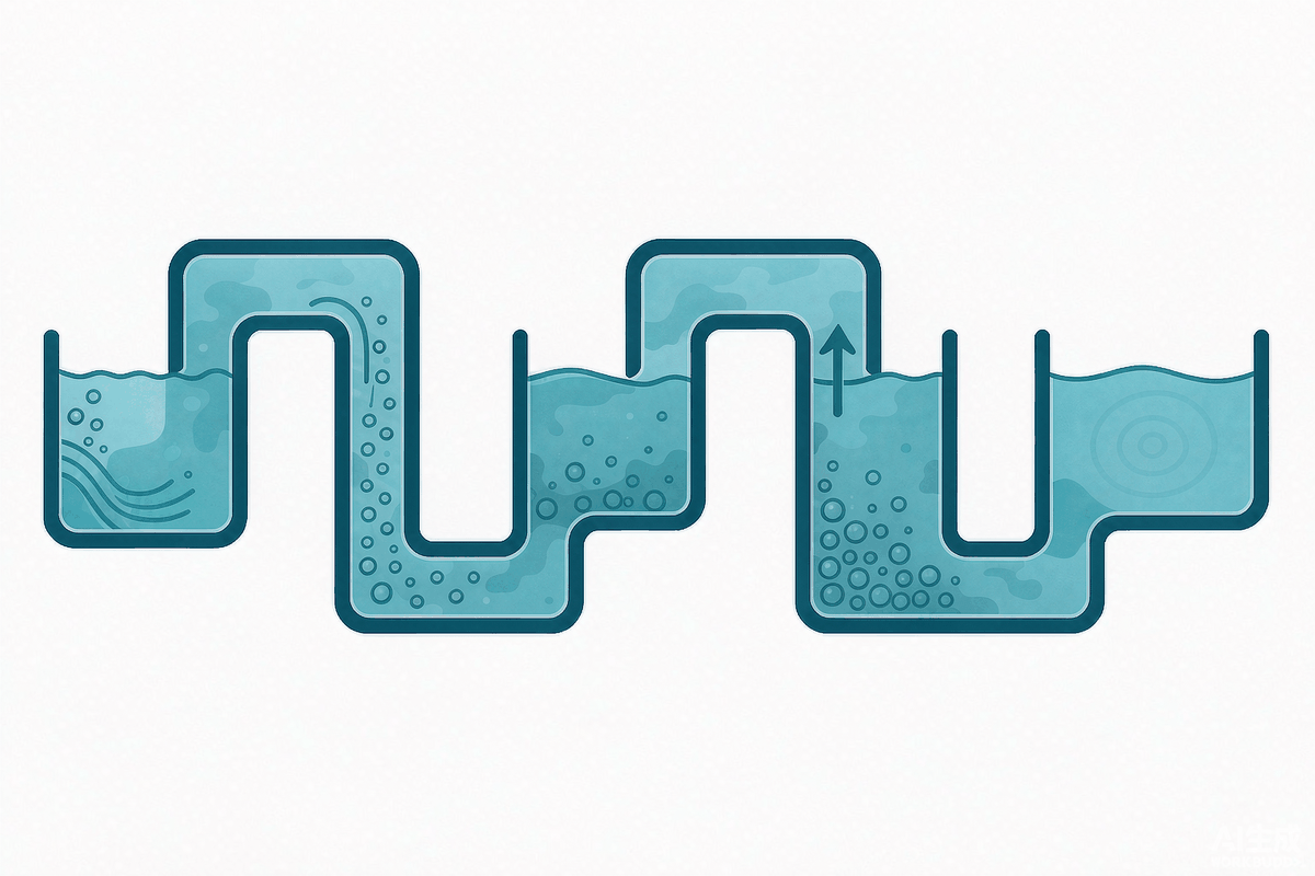 SBR cycle timeline: five phases of fill, aeration, settle, decant, and idle