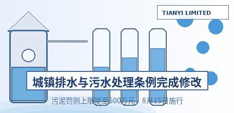 【中国大陆】《城镇排水与污水处理条例》完成修改：8月15日与生态环境法典同步施行，污泥违法处置罚则上限提至500万元