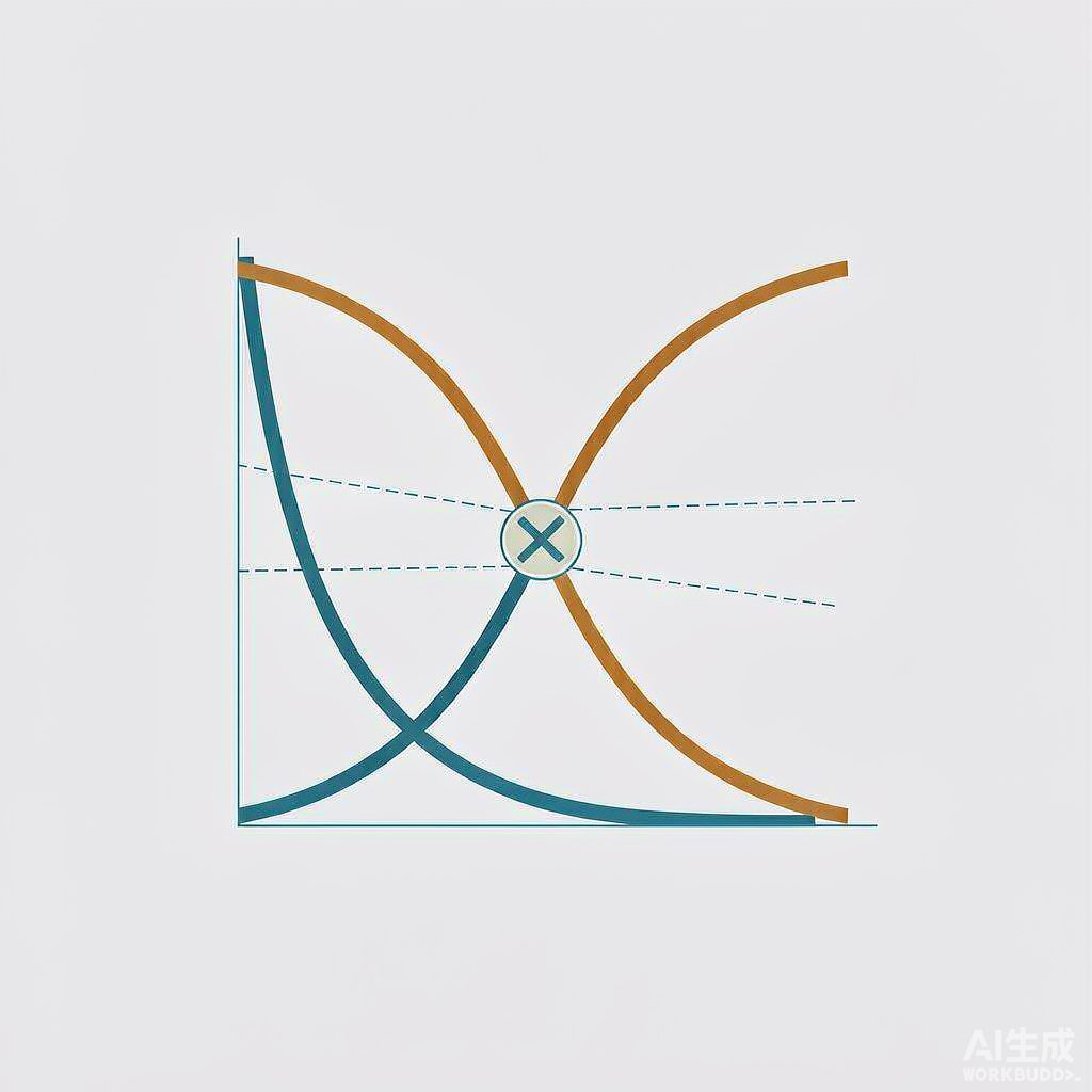 两条方向相反的曲线在同一坐标上交叉：钙硬度与全碱度随浓缩倍数上升，稳定指数随浓缩倍数下降，两条阈值线各被穿越一次