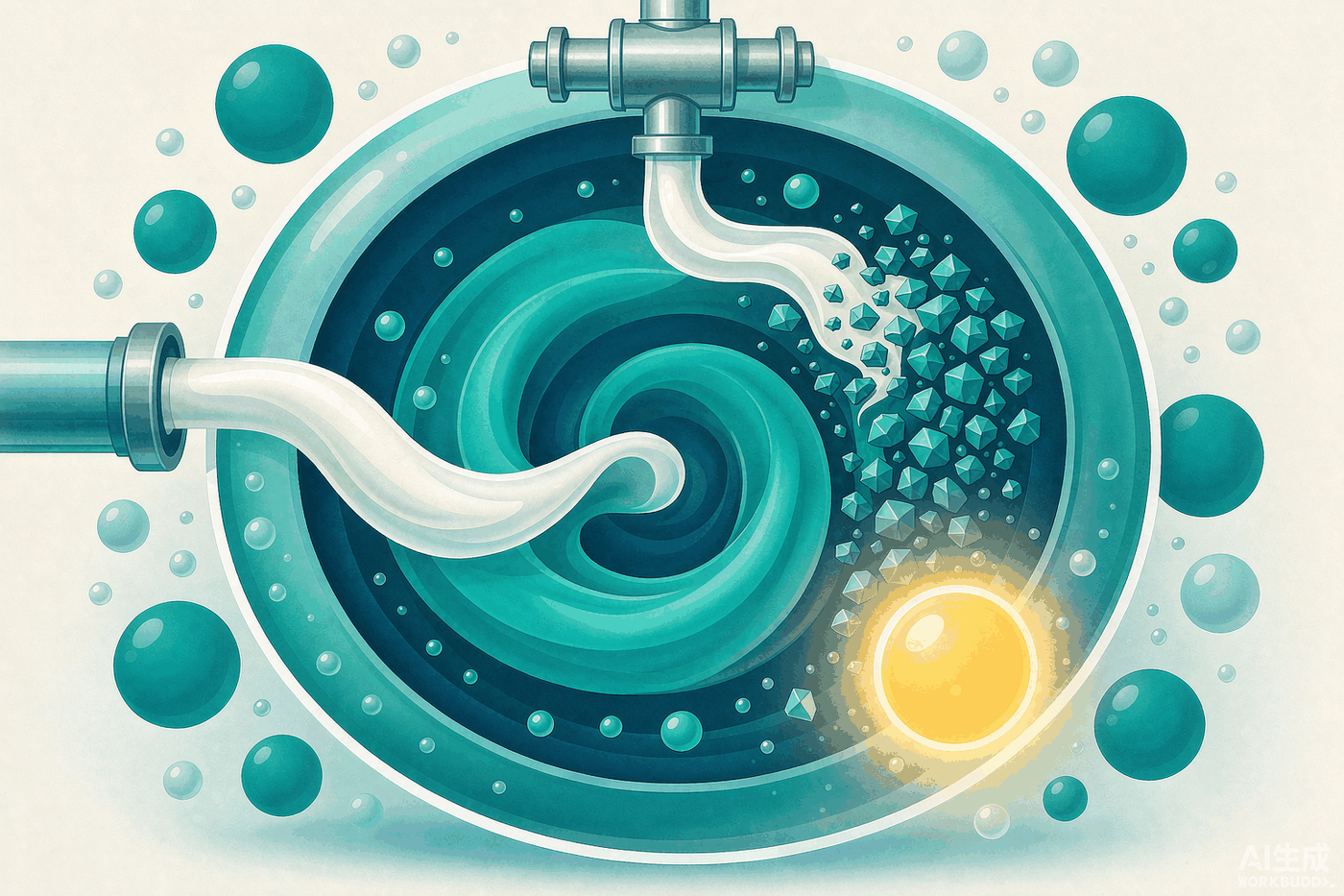 氯在氰与硫之间被分流的示意图